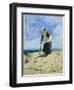 Woman on the beach, circa 1875-Giuseppe or Joseph de Nittis-Framed Giclee Print