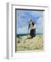 Woman on the beach, circa 1875-Giuseppe or Joseph de Nittis-Framed Giclee Print