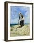 Woman on the beach, circa 1875-Giuseppe or Joseph de Nittis-Framed Giclee Print