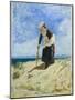 Woman on the beach, circa 1875-Giuseppe or Joseph de Nittis-Mounted Giclee Print