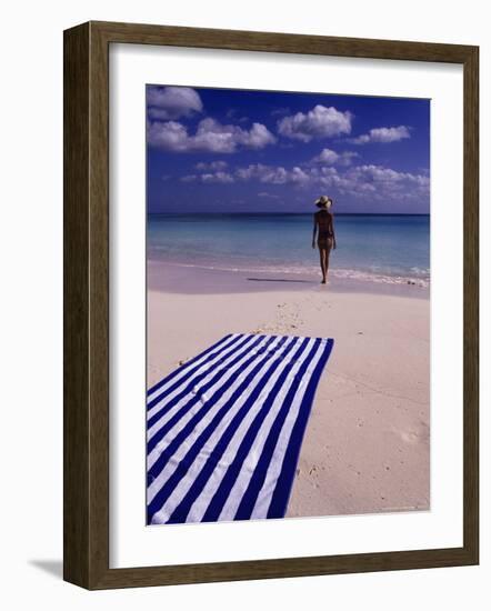 Woman on Tropical Beach, Cayo Largo-Angelo Cavalli-Framed Photographic Print