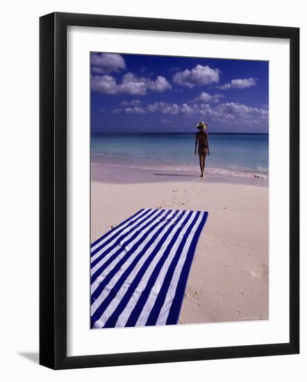 Woman on Tropical Beach, Cayo Largo-Angelo Cavalli-Framed Photographic Print