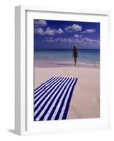 Woman on Tropical Beach, Cayo Largo-Angelo Cavalli-Framed Photographic Print