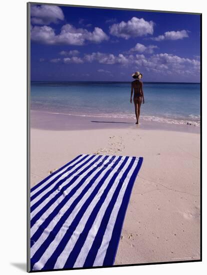 Woman on Tropical Beach, Cayo Largo-Angelo Cavalli-Mounted Photographic Print