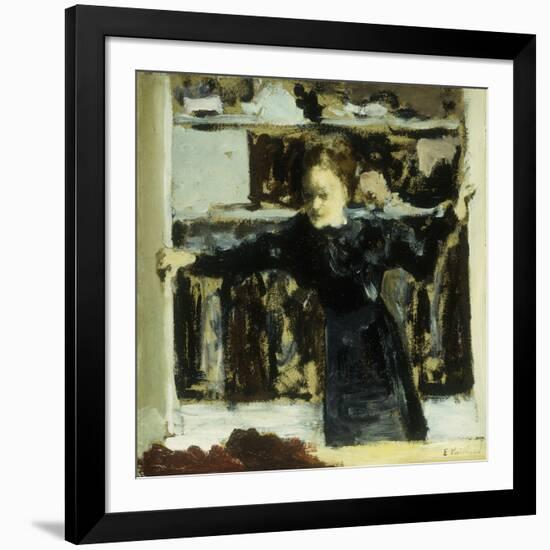 Woman Opening a Window-Edouard Vuillard-Framed Giclee Print