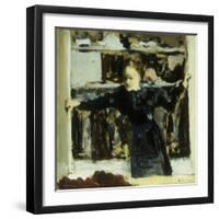 Woman Opening a Window-Edouard Vuillard-Framed Giclee Print