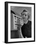 Woman Operating Coin-Operated Perfume Vending Machine-Nina Leen-Framed Photographic Print