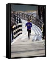 Woman Out for a Fitness Run-null-Framed Stretched Canvas