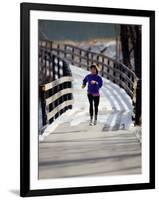 Woman Out for a Fitness Run-null-Framed Photographic Print