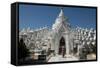 Woman Outside Hsinbyume (Or Myatheindan) Pagoda, Mingun, Myanmar (Burma)-Annie Owen-Framed Stretched Canvas