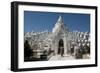 Woman Outside Hsinbyume (Or Myatheindan) Pagoda, Mingun, Myanmar (Burma)-Annie Owen-Framed Photographic Print