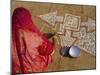 Woman Painting a Mandala Design on the Ground, Near Jodhpur, Rajasthan, India-Bruno Morandi-Mounted Photographic Print