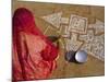 Woman Painting a Mandala Design on the Ground, Near Jodhpur, Rajasthan, India-Bruno Morandi-Mounted Photographic Print