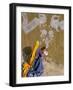 Woman Painting Designs on Her House, Tonk Region, Rajasthan State, India-Bruno Morandi-Framed Photographic Print