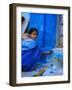 Woman Painting Her House, Jodhpur, Rajasthan, India-Bruno Morandi-Framed Photographic Print