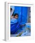 Woman Painting Her House, Jodhpur, Rajasthan, India-Bruno Morandi-Framed Photographic Print