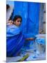 Woman Painting Her House, Jodhpur, Rajasthan, India-Bruno Morandi-Mounted Photographic Print