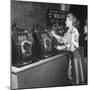 Woman Participating in WWII War Bond Rally in Gambling Casino-John Florea-Mounted Photographic Print