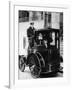 Woman Passenger in a 1910 Taxi Cab, New York, USA, C1910-null-Framed Photographic Print