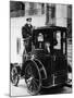 Woman Passenger in a 1910 Taxi Cab, New York, USA, C1910-null-Mounted Photographic Print