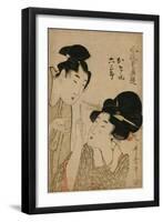 Woman Passes Pipe to Man-null-Framed Art Print