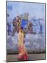 Woman Passing Mural, Bundi, Rajasthan, India-Ian Trower-Mounted Photographic Print