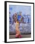 Woman Passing Mural, Bundi, Rajasthan, India-Ian Trower-Framed Photographic Print