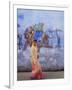 Woman Passing Mural, Bundi, Rajasthan, India-Ian Trower-Framed Photographic Print