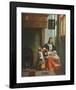 Woman Peeling Apples, e.g.1663-Pieter Hooch-Framed Art Print