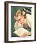 Woman, People Reading Books, Women Magazine, UK, 1942-null-Framed Giclee Print