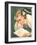 Woman, People Reading Books, Women Magazine, UK, 1942-null-Framed Giclee Print