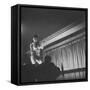 Woman Performing a Strip Tease Dance-null-Framed Stretched Canvas