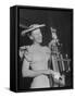 Woman Performing Onstage at the Grand Ole Opry-Ed Clark-Framed Stretched Canvas