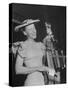 Woman Performing Onstage at the Grand Ole Opry-Ed Clark-Stretched Canvas