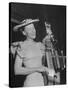 Woman Performing Onstage at the Grand Ole Opry-Ed Clark-Stretched Canvas