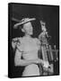 Woman Performing Onstage at the Grand Ole Opry-Ed Clark-Framed Stretched Canvas