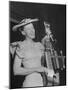 Woman Performing Onstage at the Grand Ole Opry-Ed Clark-Mounted Premium Photographic Print