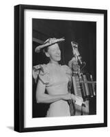 Woman Performing Onstage at the Grand Ole Opry-Ed Clark-Framed Photographic Print