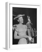 Woman Performing Onstage at the Grand Ole Opry-Ed Clark-Framed Photographic Print