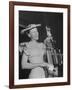 Woman Performing Onstage at the Grand Ole Opry-Ed Clark-Framed Photographic Print