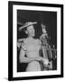 Woman Performing Onstage at the Grand Ole Opry-Ed Clark-Framed Photographic Print