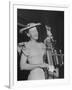 Woman Performing Onstage at the Grand Ole Opry-Ed Clark-Framed Photographic Print