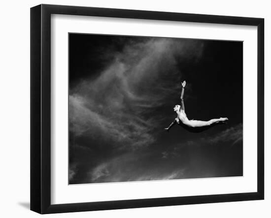 Woman Performing Swan Dive-Bettmann-Framed Photographic Print