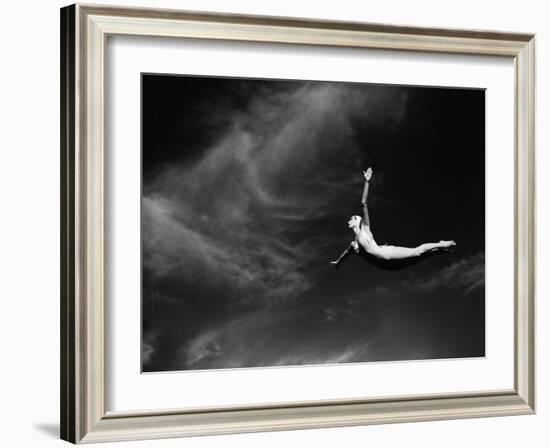 Woman Performing Swan Dive-Bettmann-Framed Photographic Print