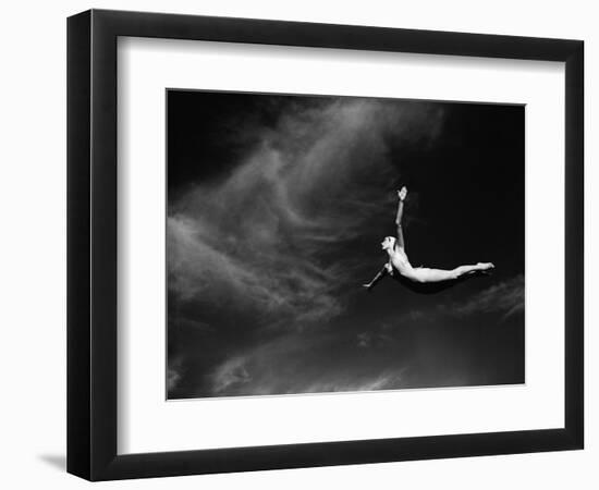 Woman Performing Swan Dive-Bettmann-Framed Photographic Print