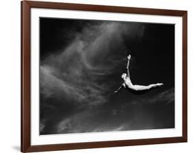 Woman Performing Swan Dive-Bettmann-Framed Photographic Print