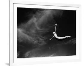 Woman Performing Swan Dive-Bettmann-Framed Photographic Print