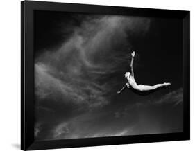 Woman Performing Swan Dive-Bettmann-Framed Photographic Print