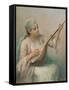 Woman Playing a Lute-Fausto Zonaro-Framed Stretched Canvas