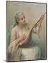 Woman Playing a Lute-Fausto Zonaro-Mounted Giclee Print